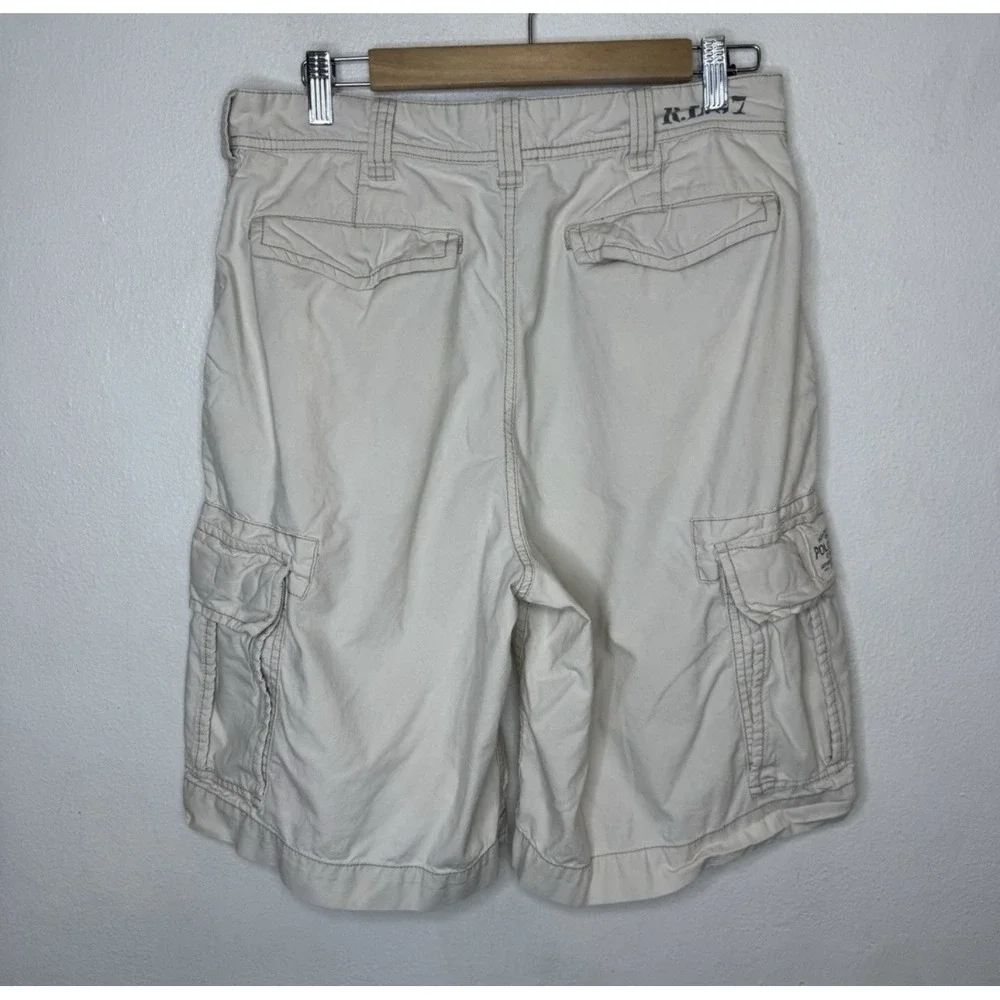 Vintage Polo‎ Jeans Company Ralph Lauren Mens 31 Cargo Shorts Off White Utility